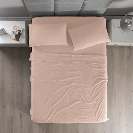 Sábanas Viasoft Washed Sweet Pink
